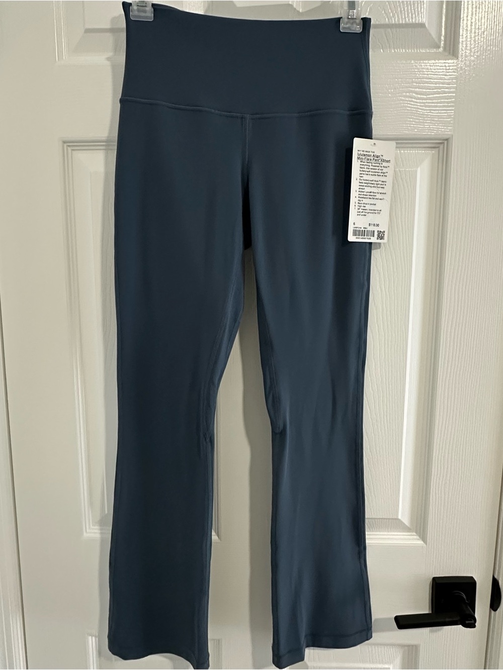 Lululemon Align High-Rise Mini-Flared Pant *Extra Short Iron Blue Size 6-NWT